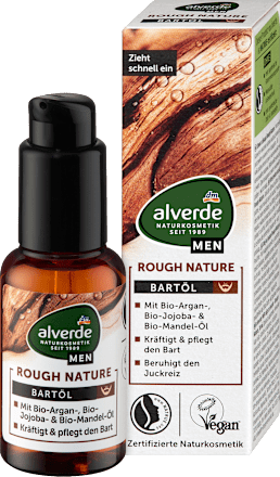 Alverde MEN baardolie Rough Nature, 30 ml