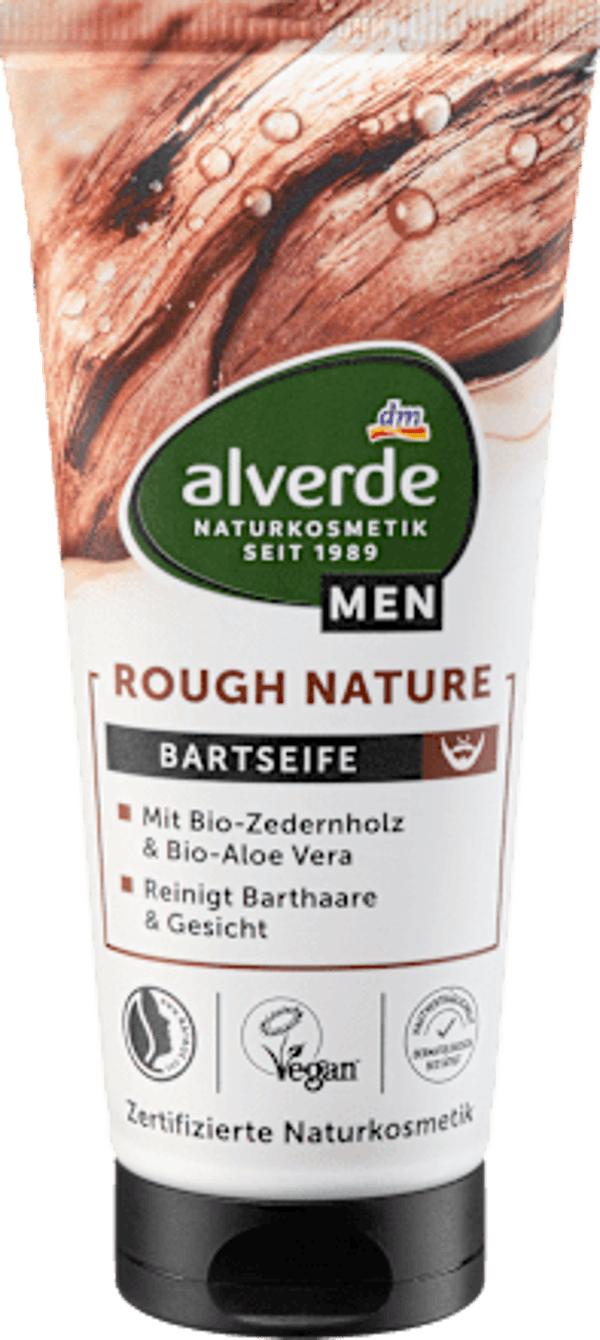 Alverde MEN Rough Nature baardzeep, 100 ml