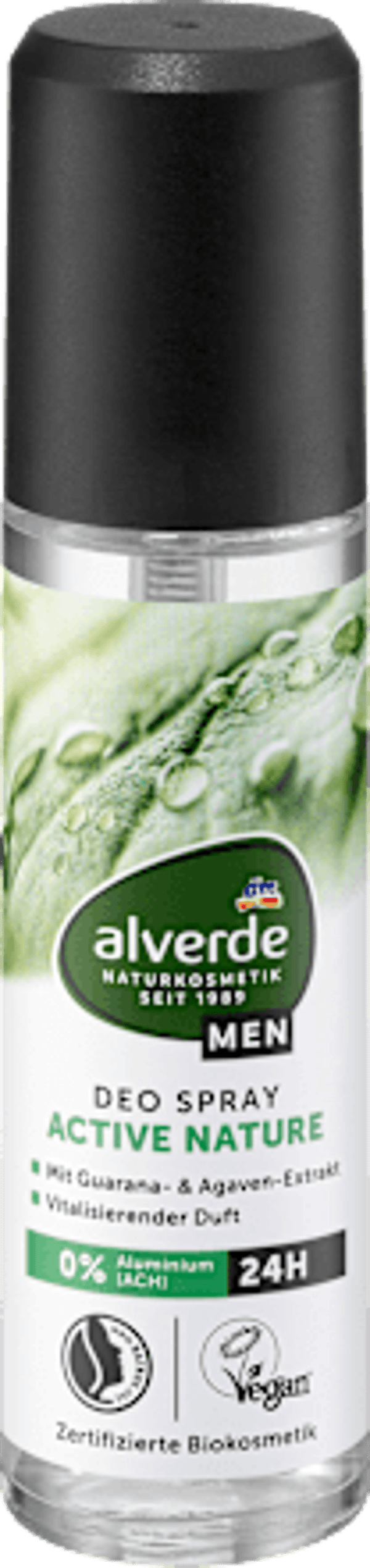 Alverde MEN deo verstuiver Active Nature, 75 ml