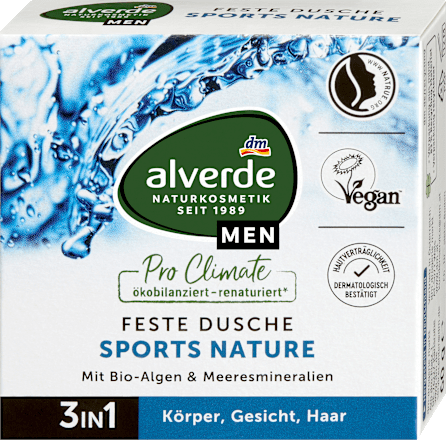 Alverde MEN douchebar Sports Nature 3in1,  60 gram