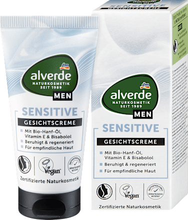 Alverde MEN Sensitive Gezichtscrème, 50 ml
