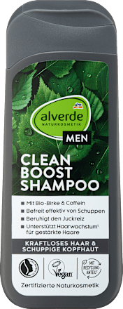 Alverde MEN shampoo Clean Boost, 200 ml