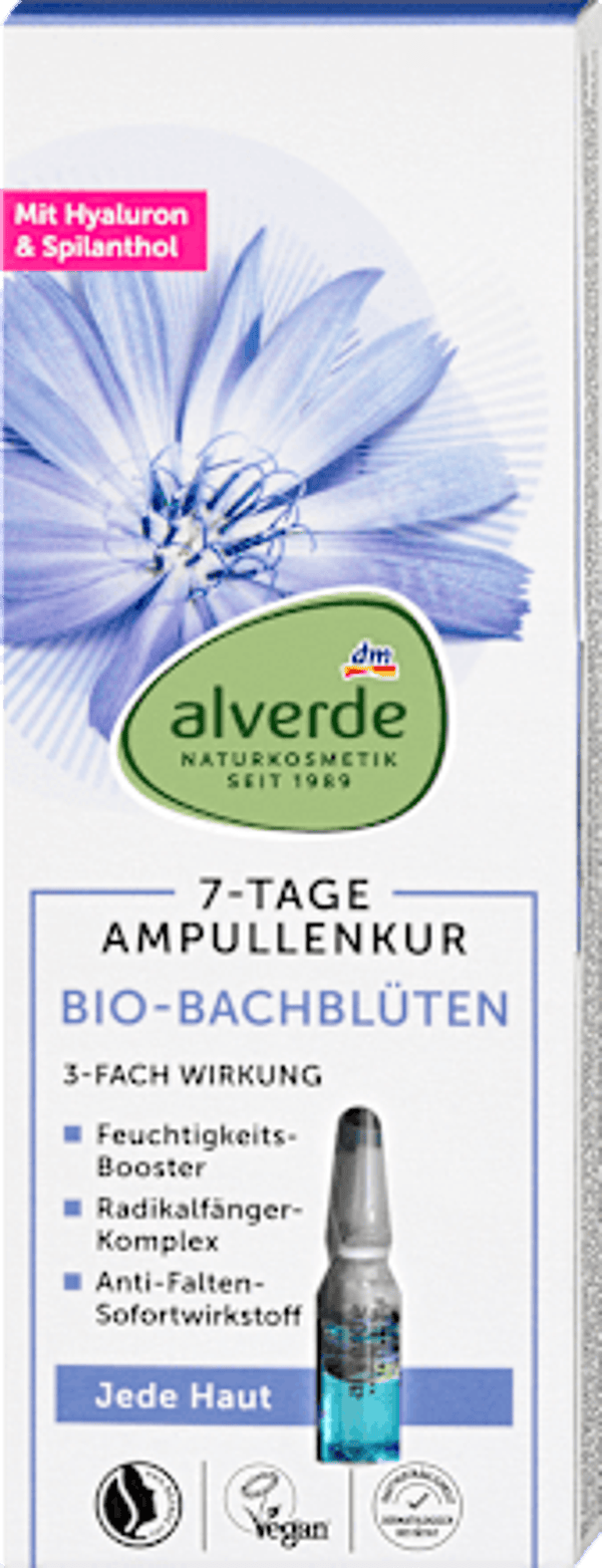 Alverde Hydro 7-daagse ampullenkuur, 7 ml