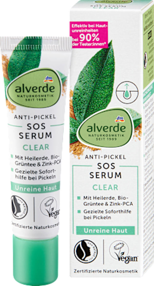 Alverde Clear Anti-Puistjes-SOS serum, 15 ml