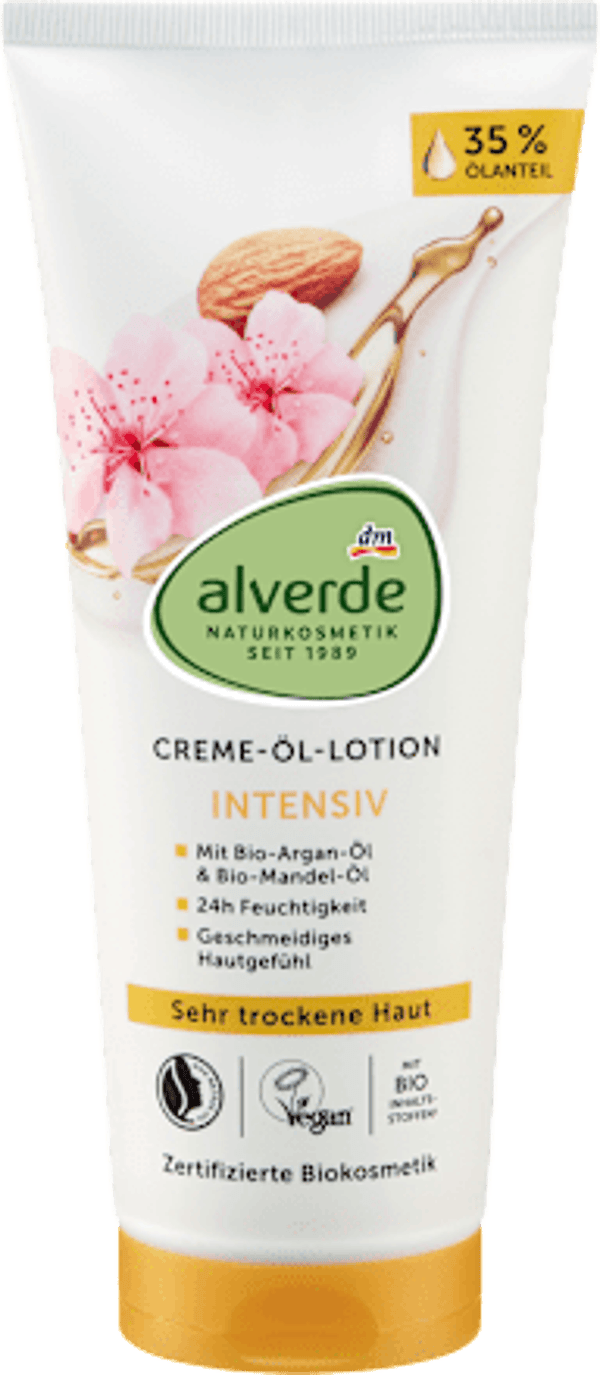 Alverde Intensive Bodylotion Crème-olie, 200 ml