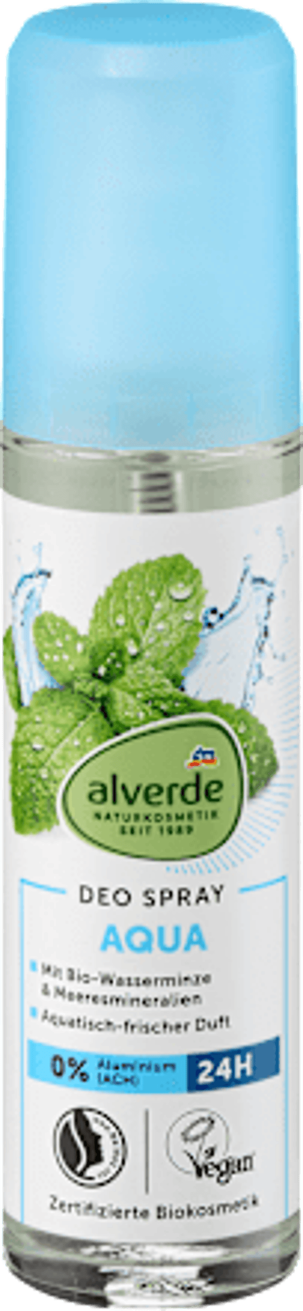 Alverde Deodorant Verstuiver Aqua, 75 ml