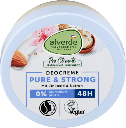 Alverde Deodorant Crème Pure & Strong, 50 ml