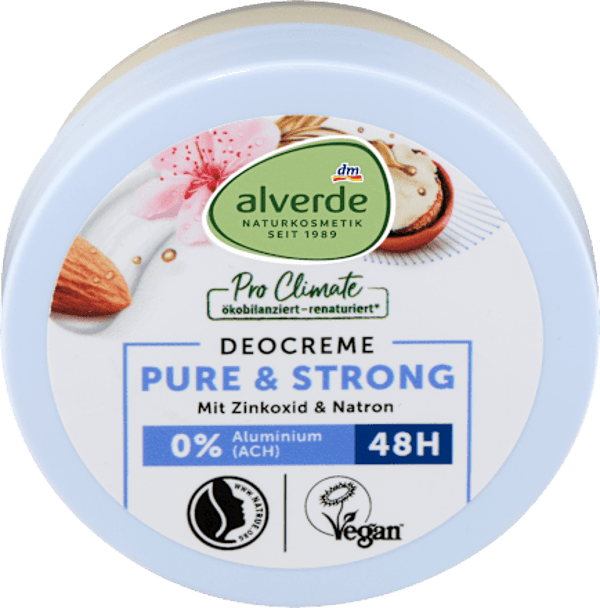 Alverde Deodorant Crème Pure & Strong, 50 ml