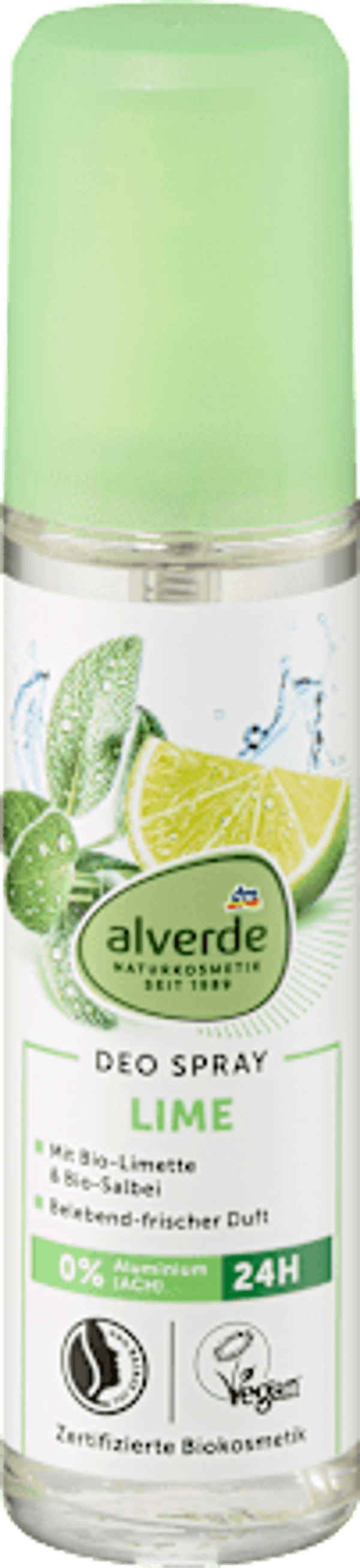 Alverde Deodorant Verstuiver Limoen, 75 ml