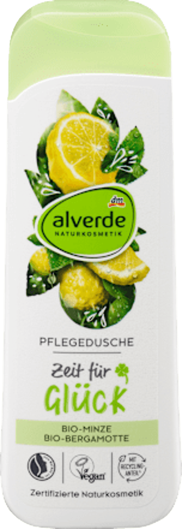 Alverde verzorgende douchegel munt/bergamot,  250 ml