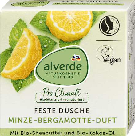 Alverde douchebar munt/bergamot,   60 gram