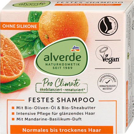 Alverde shampoobar normaal tot droog haar, 60 g