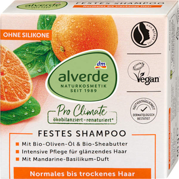Alverde shampoobar normaal tot droog haar, 60 g