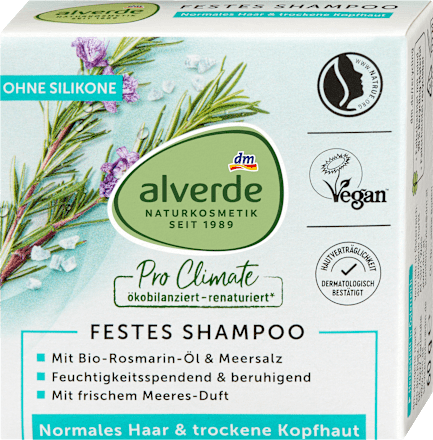 Alverde shampoobar normaal haar met droge hoofdhuid, 60 g