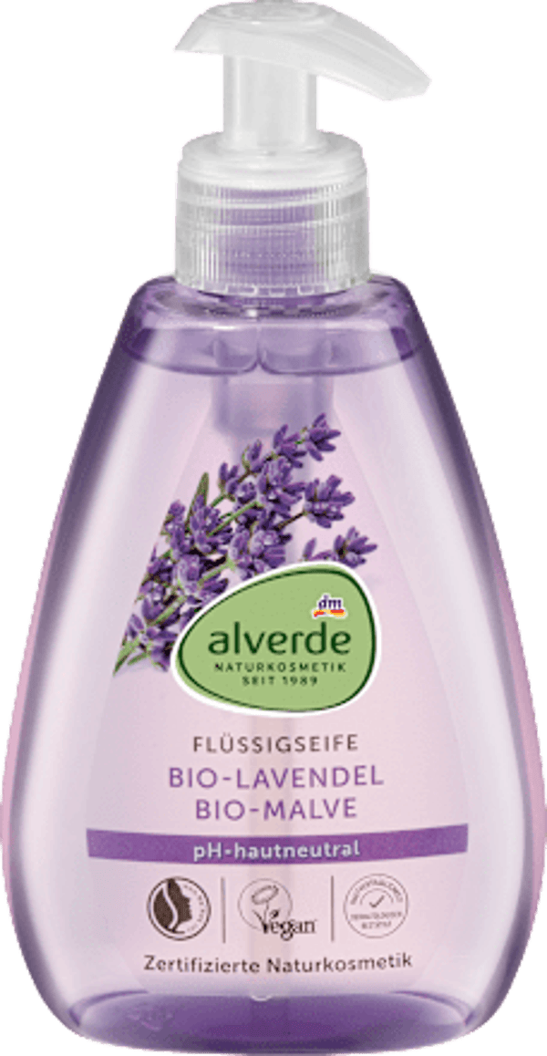 Alverde vloeibare handzeep lavendel en kaasjeskruid, pompflacon 300 ml