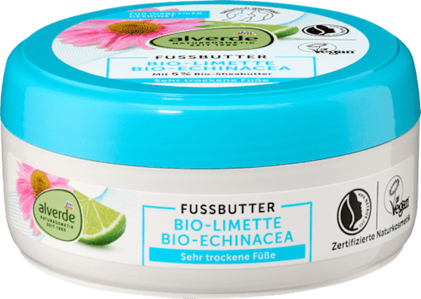 Alverde Voetenbutter Limoen & Echinacea, 200 ml