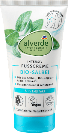 Alverde Voetcrème 5 in 1 met Salie en Wilgenbast, 75 ml