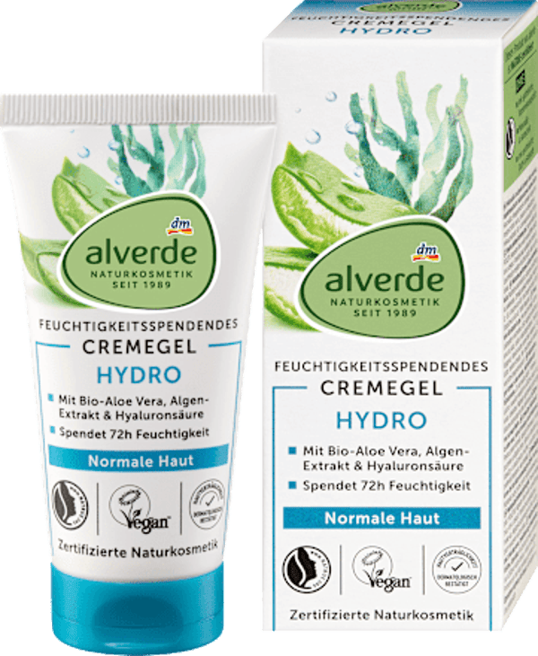 Alverde Hydro Gel Crème vochtinbrengend, 50 ml