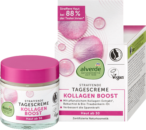 Alverde Collageen Boost Dagcrème, 50 ml
