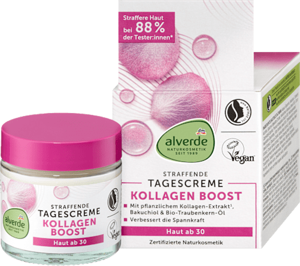 Alverde Collageen Boost Dagcrème, 50 ml