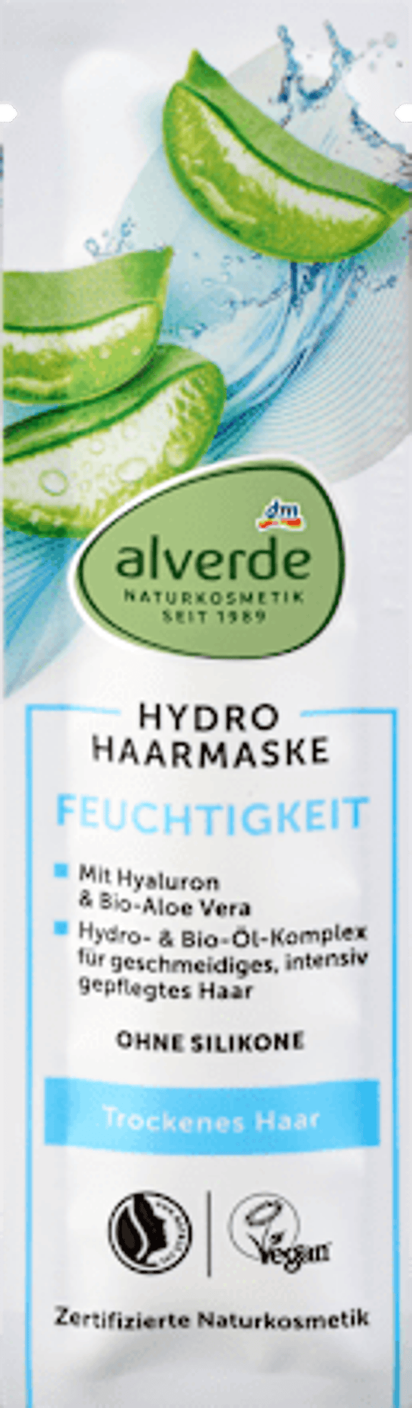 Alverde haarmasker Hydro Vochtinbrengend, 20 ml