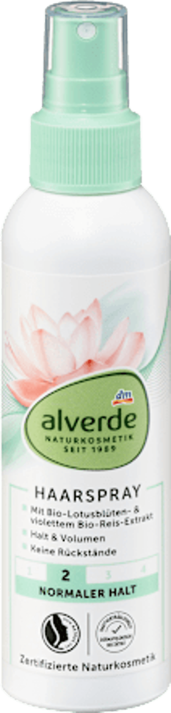 Alverde Haarspray Lotusbloem & Paarse Rijstextract, 150 ml