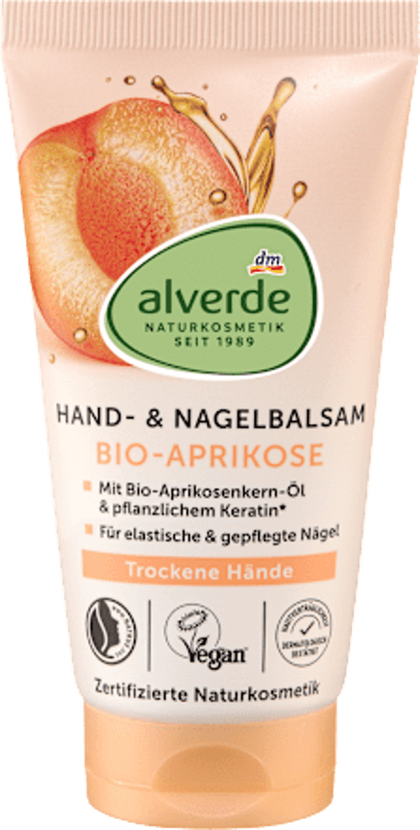 Alverde Hand- en Nagelbalsem Abrikoos, 75 ml