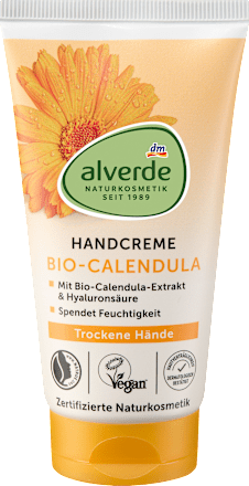 Alverde Hand- en Nagelcrème Calendula & Hyaluronzuur, 75 ml