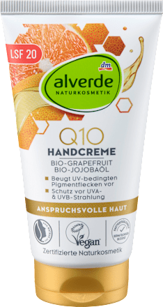 Alverde Handcrème Q10 met SPF 20, 75 ml