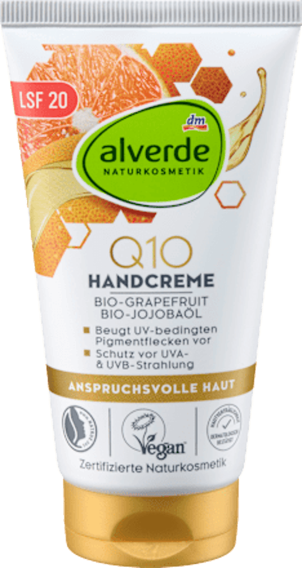 Alverde Handcrème Q10 met SPF 20, 75 ml