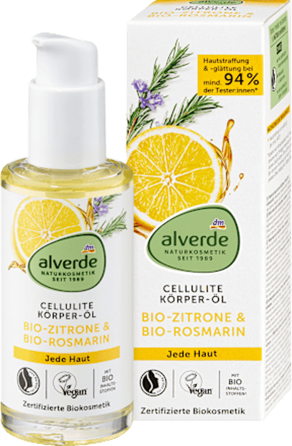Alverde Body Olie Cellulite Citroen & Rozemarijn, 100 ml