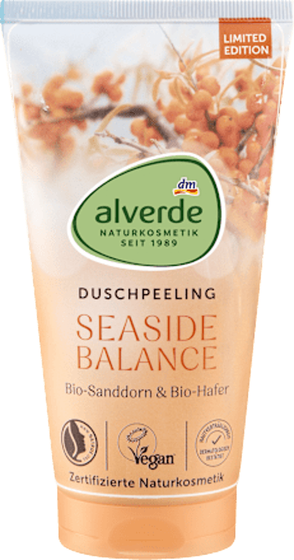 Alverde Seaside Balance douchescrub bio-duindoorn & haver, 150 ml