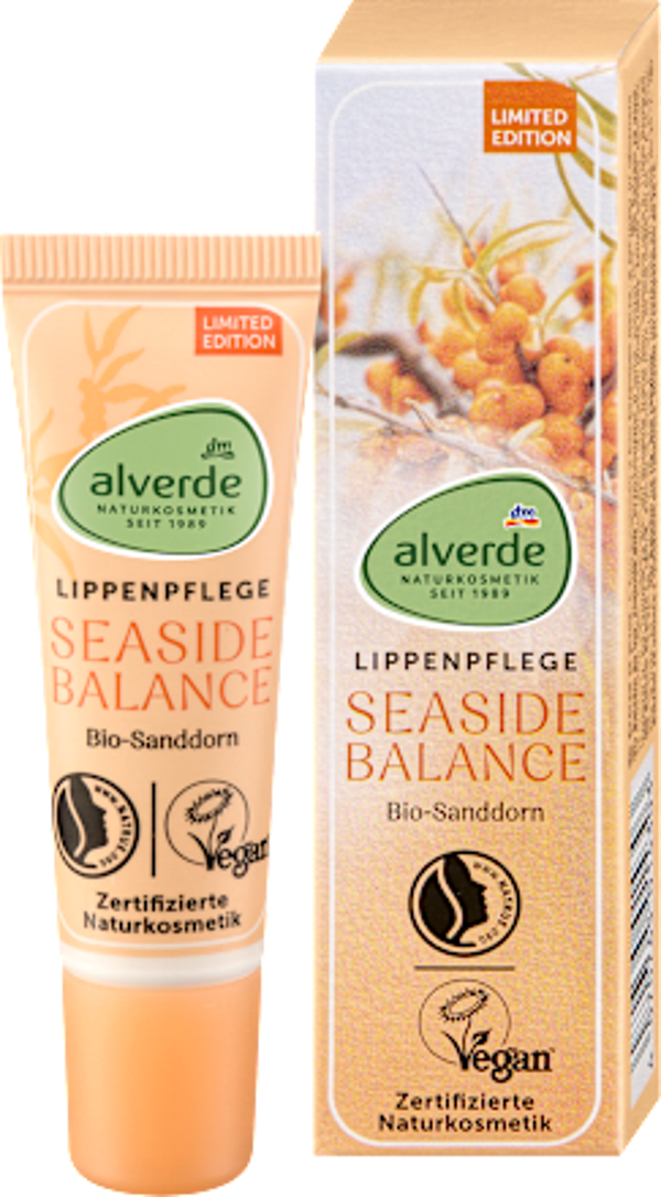 Alverde lippenverzorging Seaside Balance Bio-Duindoorn Haver, 10 ml