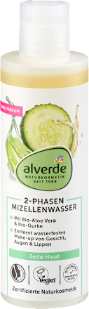 Alverde Micellairwater 2-fasen met Bio Aloe Vera en Bio Komkommer, 200 ml