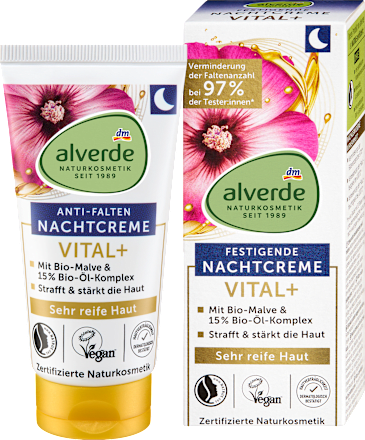 Alverde Vital+ Nachtcrème Oliecomplex Zeer Rijpe Huid, 50 ml