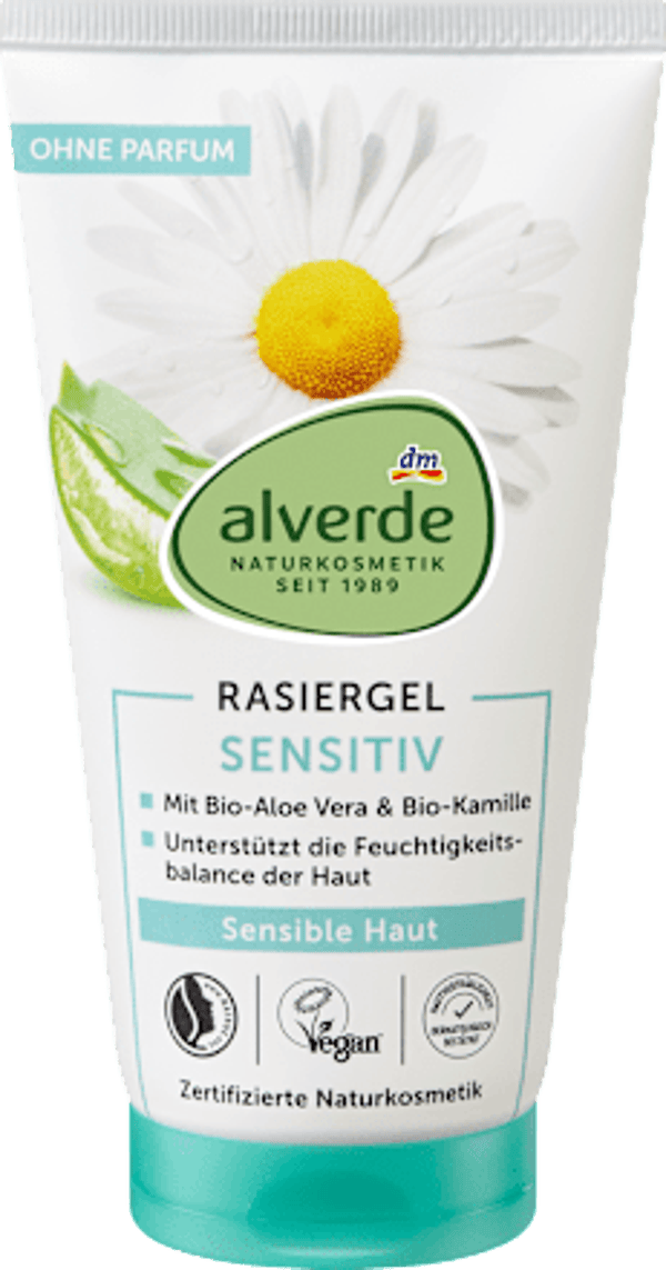 Alverde Sensitive Aloe Vera en Kamille Scheergel, 150 ml