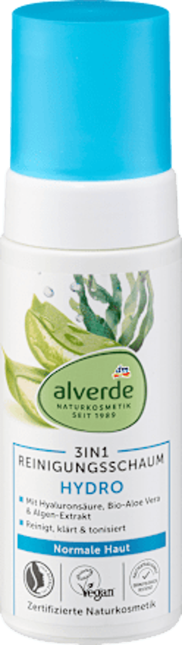 Alverde Hydro reinigingsschuim 3in1, 150 ml