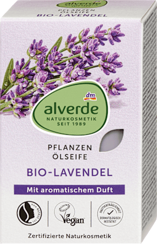 Alverde handzeep met lavendelolie, 100 gram