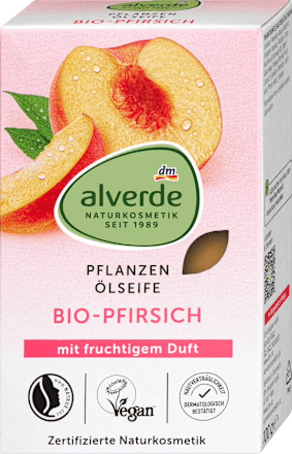 Alverde handzeep met perzik, 100 gram