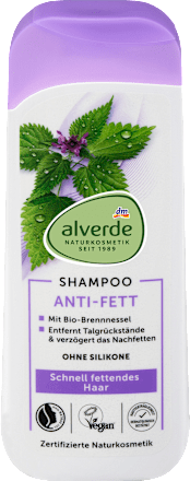 Alverde shampoo Vet haar, 200 ml