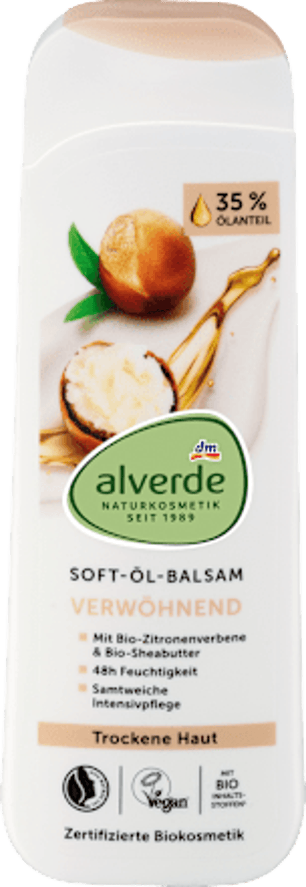 Alverde Bodylotion Soft-Oil-Balsem Citroenverbena Shea Butter, 250 ml