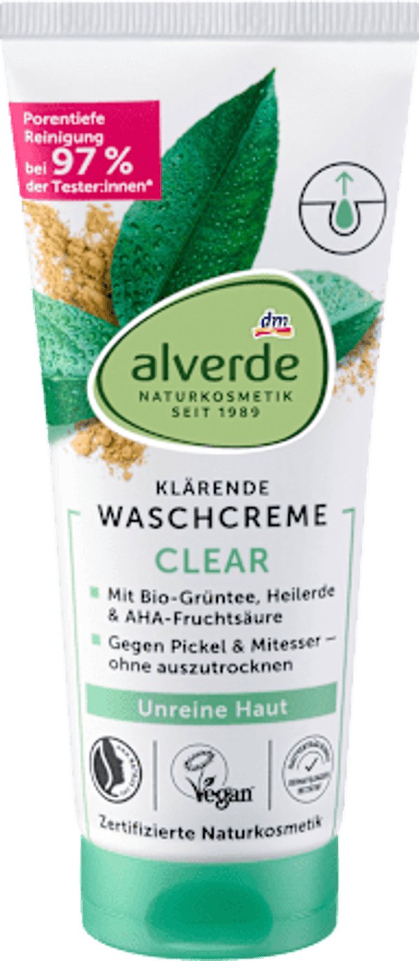 Alverde Clear Wascrème, 100 ml