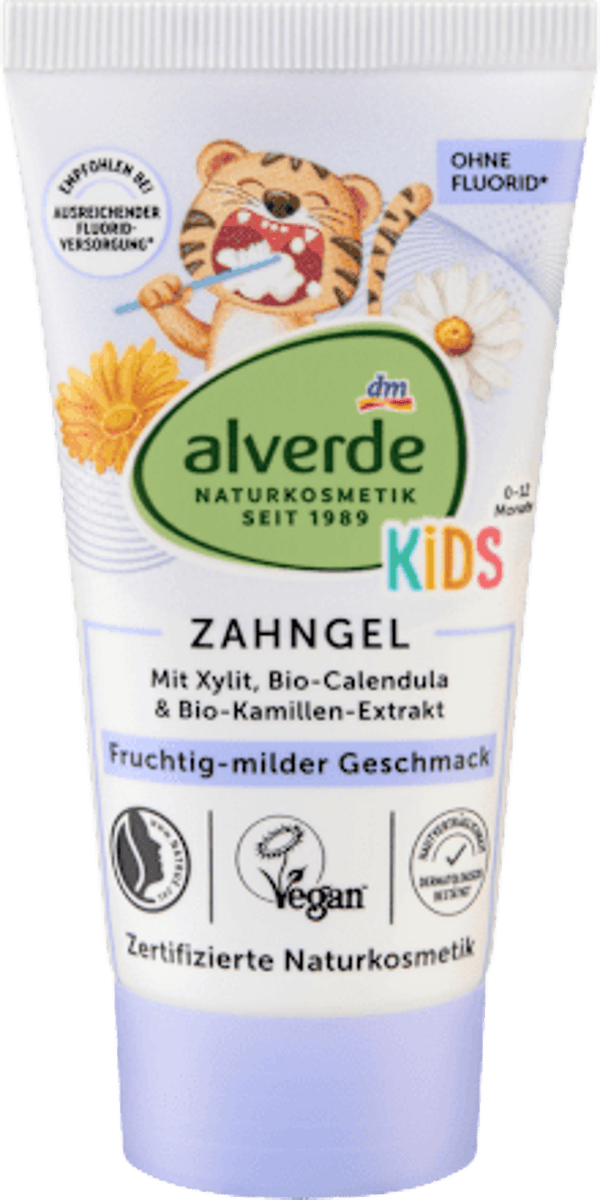 Alverde Kinder Tandgel 0-12 maanden zonder fluoride