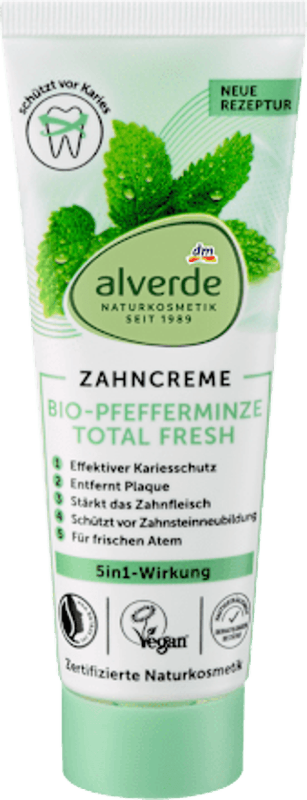 Alverde Tandpasta BIO Pepermunt Total Fresh