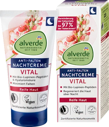 Alverde Vital Nachtcrème Anti-Rimpel Rijpe Huid, 50 ml