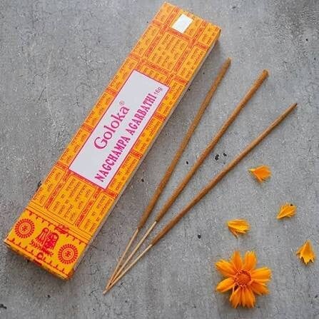 Goloka Wierook Nag Champa, doosje 16 gram