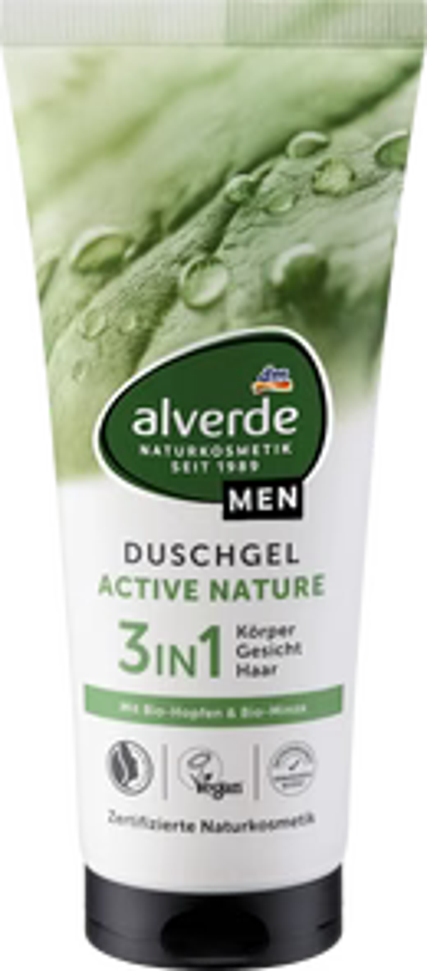Alverde MEN douchegel Active Nature 3in1,  200 ml