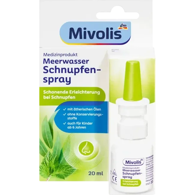 Mivolis neusspray zeezout, bij loopneus 20 ml