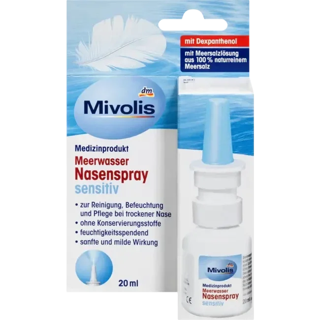 Mivolis zeewater neusspray sensitive, 20 ml