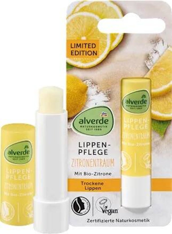 Alverde lipverzorging citroendroom, 4,9 g